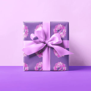 Rosa Lila Flamingo Tropical Island Geschenkpapier