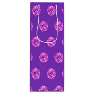 Rosa Lila Flamingo Tropical Island Geschenktüte Für Weinflaschen