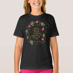 Rosa Lila Floral William Shakespeare nie Zweifel T-Shirt
