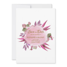 Rosa lila florale botanische Hochzeit