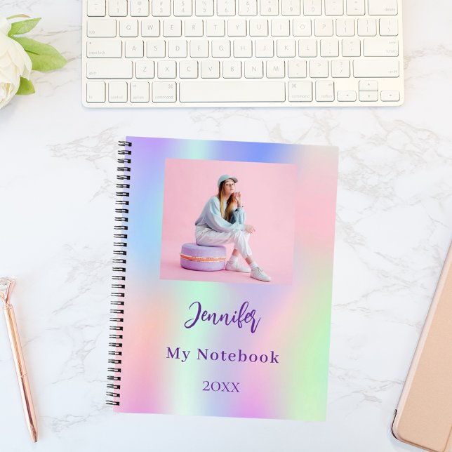 Rosa lila Foto holografisch Notizbuch (Von Creator hochgeladen)