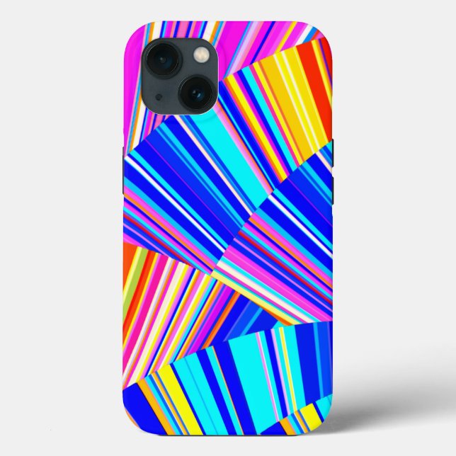 Rosa Lila Gelb Blau Trendy Abstrakt Case-Mate iPhone Hülle (Rückseite)