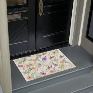 Rosa Lila Gelbes Shabby Chic Fußmatte