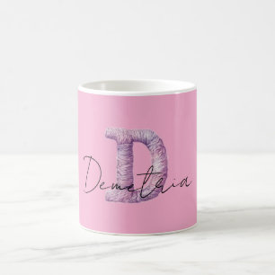 Rosa Lila Gemütlicher D Name Kaffeetasse