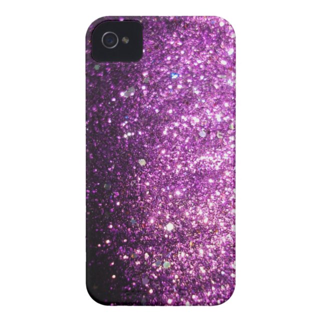 Rosa lila Glitzer-Schein iPhone Kasten Case-Mate iPhone Hülle (Rückseite)