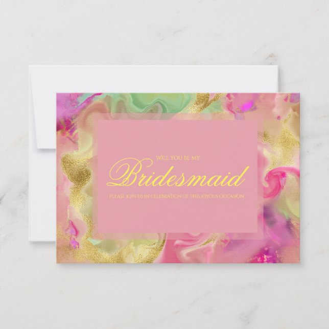 Rosa, lila, grüne Marmorfarbe dank Karte (Vorderseite)