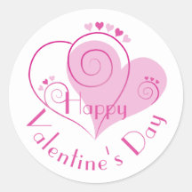 Rosa Lila Hearts Happy Valentinstag