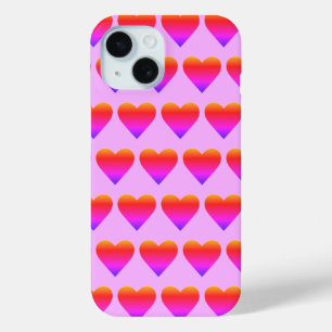 Rosa Lila Hearts Liebe Valentinstag Case-Mate iPhone Hülle