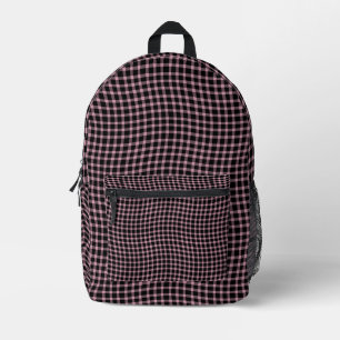 Rosa lila Karo Karo nahtloses Muster Bedruckter Rucksack