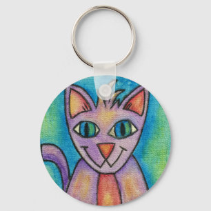 Rosa lila Kätzchen Katze Schlüsselanhänger