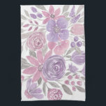 Rosa Lila Lichtfarbe Grüne Blütenfarbe Geschirrtuch<br><div class="desc">Dieses elegante und hübsche Muster ist perfekt für die trendige und stilvolle Frau. Die Blume und Blätter sind in Rosa, lila und hellgrün gehalten und auf einem weißen Hintergrund mit handgemalten Bildern dekoriert. Es ist künstlerisch, mädchenhaft, niedlich, einzigartig und trendig. ***WICHTIGE HINWEIS FÜR DESIGN: Für individuelle Designanforderungen, wie z.B. passende...</div>