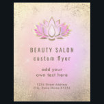Rosa lila Lotus-Logo Flyer<br><div class="desc">Bitte beachten Sie, dass es sich um ein gedrucktes Produkt mit NO REAL FOIL handelt</div>