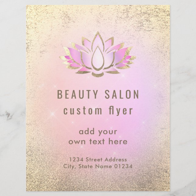 Rosa lila Lotus-Logo Flyer (Vorne)