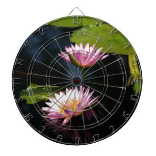 Rosa Lila Lotus-Wasserlilien Dartscheibe