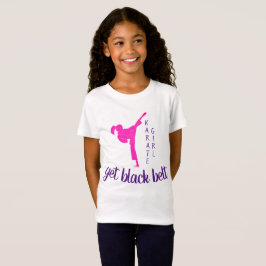 Rosa Lila Moderne Niedliche Girl Martial Arts Kara T-Shirt