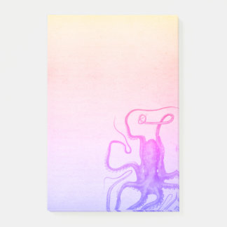 Rosa Lila Octopus Ombre Steampensee Post-it Klebezettel