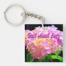 Rosa lila-orangefarbene Hydrangeas beste Tante all Schlüsselanhänger