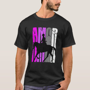 Rosa Lila Pferd Reit Leben Mädchen Reiten Kinder T-Shirt