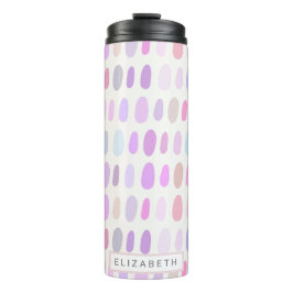 Rosa lila Punkte Muster chic feminin niedlich Thermosbecher