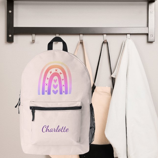 Rosa lila Regenbogenfrau Bedruckter Rucksack (Von Creator hochgeladen)