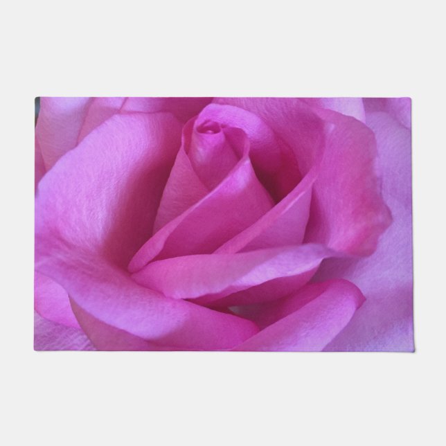 Rosa lila Rose Blume nah-up Foto fett modern Fußmatte (Vorderseite)