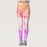 Rosa Lila Rot-Gelb-Weiß Moderne Abstrakt Leggings<br><div class="desc">Rosa Lila Rot-Gelb Weiß Moderne Elegante Abstrakte Kunstvorlage Leggings.</div>