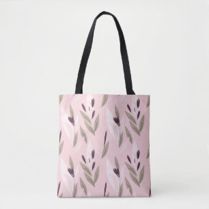 Rosa lila rotes Retro-Blumenmuster Tasche