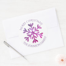 Rosa Lila Schneeflocke Elegante Moderne Weihnachte