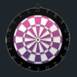 Rosa, Lila, schwarz und weiß Dartscheibe<br><div class="desc">Rosa, Lila Schwarzweiß-Schwarzweißplatte</div>