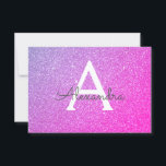 Rosa Lila Sparkle Glitzer Sweet 16 Save the Date<br><div class="desc">Rosa - Lila Ombre Sparkle Glitzer 16 . Geburtstag Monogram Name und Initial Birthday Party Save the Date Einladung. Diese Einladung ist perfekt für die Pink und Lila Sparkle Glitzer Sweet 16 Birthday Party auf der Suche nach Feiern in Rosa und Lila.</div>