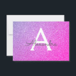 Rosa Lila Sparkle Glitzer Sweet 16 Save the Date<br><div class="desc">Rosa - Lila Ombre Sparkle Glitzer 16 . Geburtstag Monogram Name und Initial Birthday Party Save the Date Einladung. Diese Einladung ist perfekt für die Pink und Lila Sparkle Glitzer Sweet 16 Birthday Party auf der Suche nach Feiern in Rosa und Lila.</div>