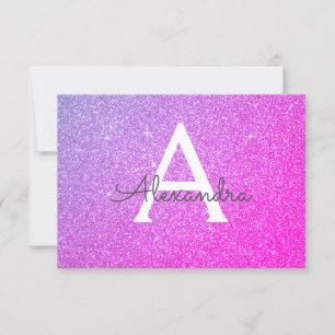 Rosa Lila Sparkle Glitzer Sweet 16 Save the Date