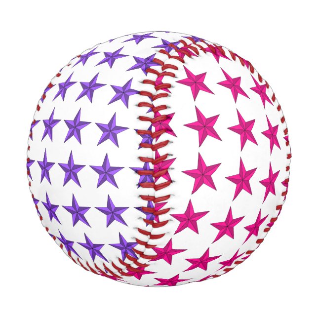 Rosa lila Stern-Baseball Baseball (Schrägansicht)