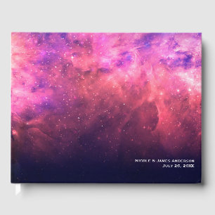 Rosa lila Sternenhimmel Kosmische Galaxie Himmel H Gästebuch