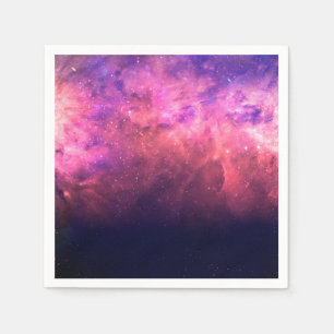 Rosa Lila Sternenhimmel Kosmische Galaxie Himmelsf Serviette