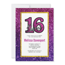 Rosa & Lila Sweet 16 Sparkle Glitzer Edelsteine