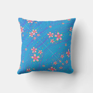 rosa lila und blau kissen