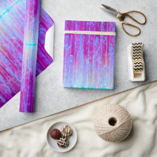 Rosa, Lila und blaue Abstrakte Kunst Geschenkpapier