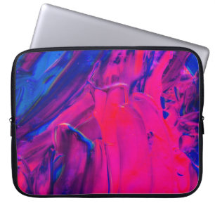 Rosa, Lila und blaue Acrylmalerei Laptopschutzhülle