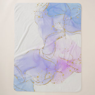 Rosa, Lila und blaue Alkoholtinte Sherpadecke