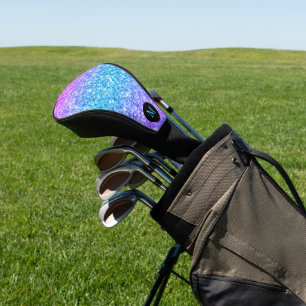 Rosa, lila und blaue Glitzer-Textur Golf Headcover