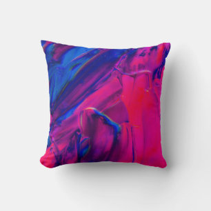 Rosa, Lila und blaue Malerei Abstrakt Art Abstra Kissen