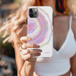 Rosa Lila und goldfarbener Marmorgeode mit Monogra Case-Mate iPhone Hülle<br><div class="desc">Schützen Sie Ihr neues Telefon mit einem modernen, trendigen Gehäuse mit einem schönen Marmorgeode. Das feminine Farbschema besteht aus Rosa-, lila- und Lavendeltönen, Gold und einem Hauch von Türkis und Blau in diesem einzigartigen Design. Eine Textvorlage wird zur Personalisierung dieses Falls mit Ihren Monogramm-Initialen oder einem anderen gewünschten Text verwendet....</div>