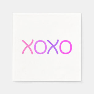 Rosa, lila und lavenhaft Xoxo schön Serviette