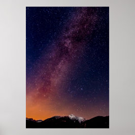 Rosa, Lila und orangefarbene Sternenhimmel Poster