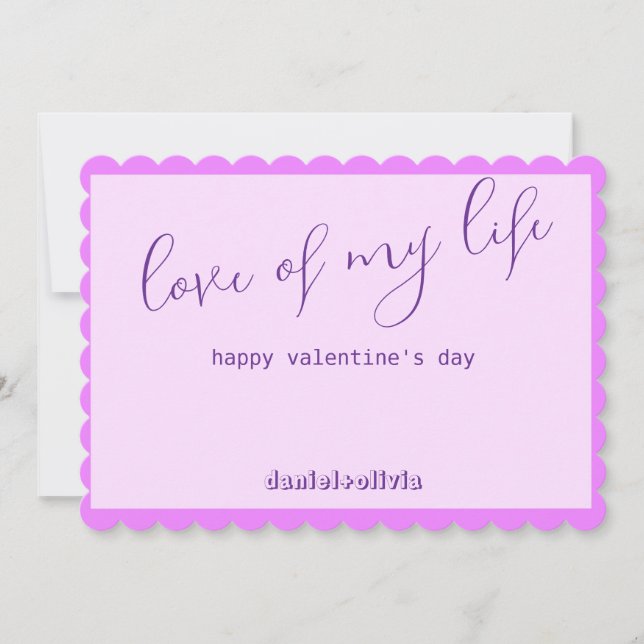 Rosa - Lila Valentinstag (Vorderseite)