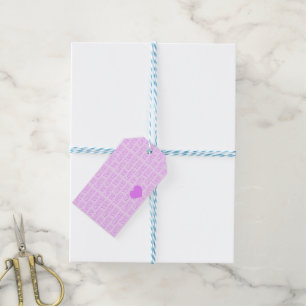 Rosa - Lila Valentinstag Geschenkanhänger