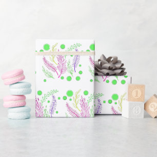 Rosa Lila Violett Grün Abstrakt Geschenkpapier