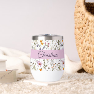 Rosa lila Wasserfarbe Wildblume 