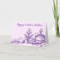 Rosa Lila Winterlandschaft Happy Winter Solstice